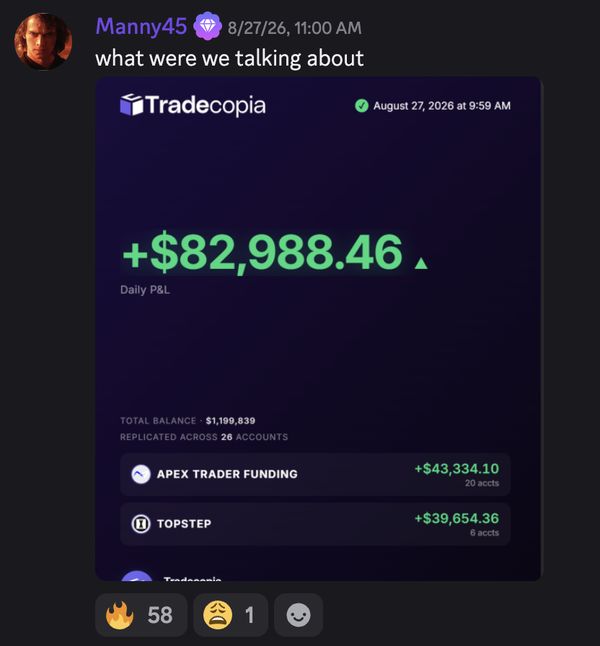 Member payout post from the PJ Trades Discord